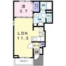 フォレストＨＩＲＯ 1LDKの間取り