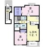 ソレイユ　２９４ 2LDKの間取り