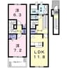 アン　ソレイエＡ 2LDKの間取り