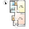ブレス・コート 1DKの間取り