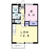 シャルマン 1LDKの間取り
