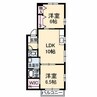 アビタシオン 2LDKの間取り