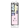 ルクレイル西桜 1Kの間取り