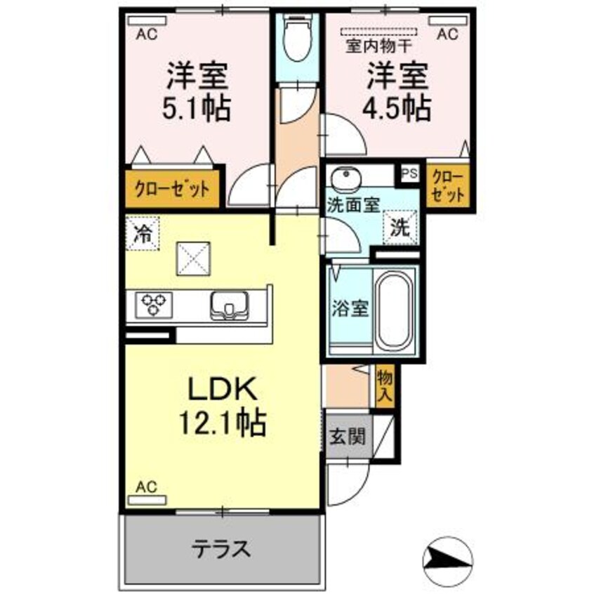 間取図 クレア