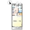 ソレイユ曙 1Kの間取り