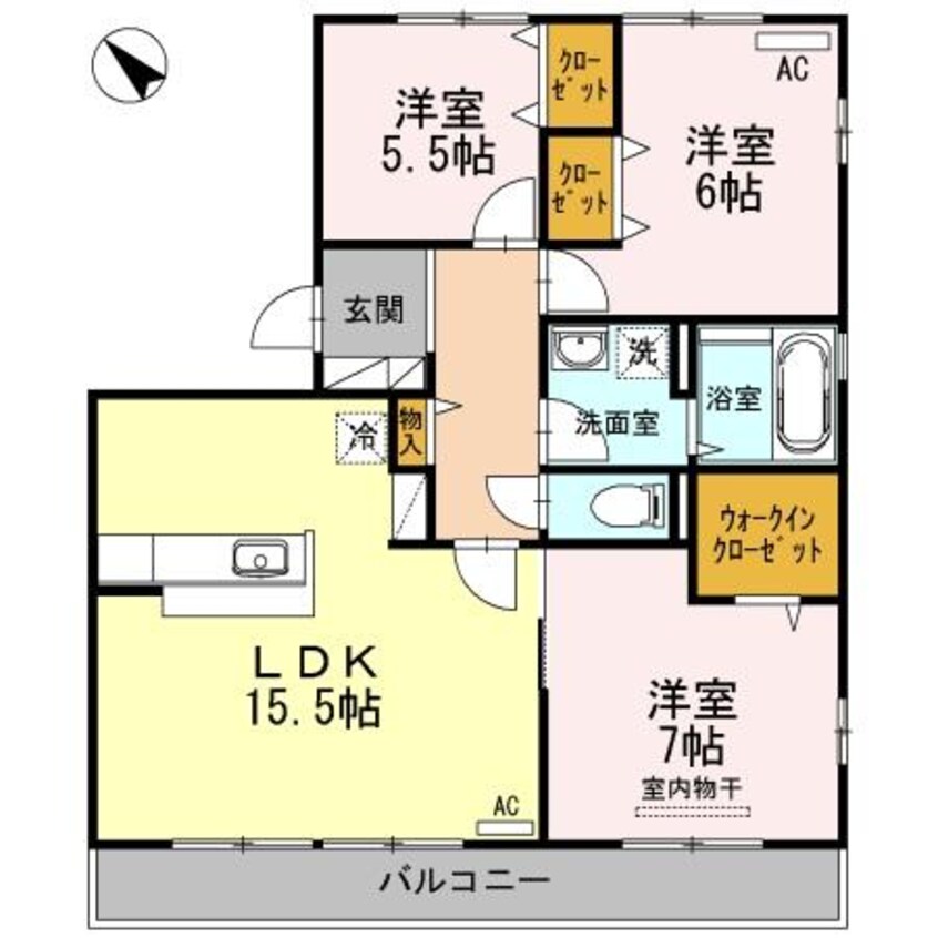 間取図 ファミーユ　スクエアー　Ｂ棟