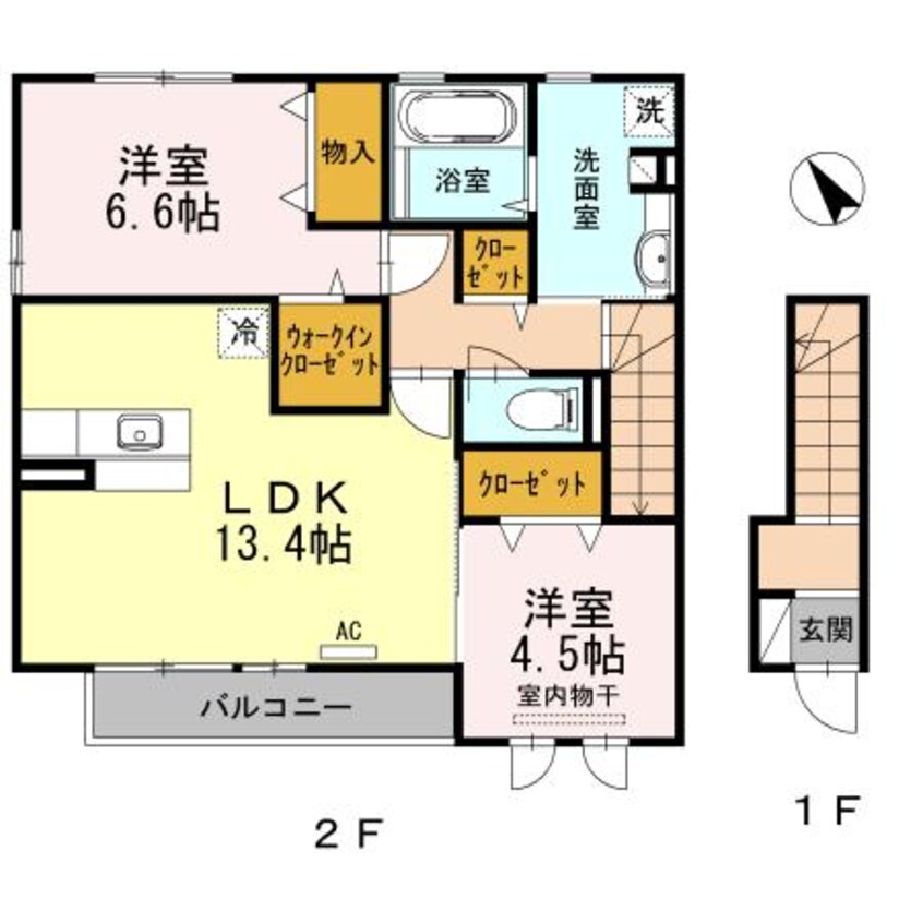 間取図 Ｄ-ｒｏｏｍオーク　Ｂ棟