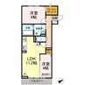 ジェルメⅡ（東川口） 2LDKの間取り