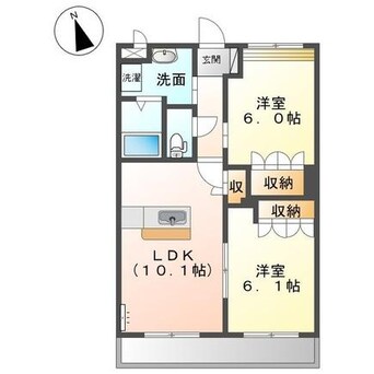 間取図 ランドマーク曙　壱番館