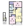 コッティ光Ⅰ 2LDKの間取り
