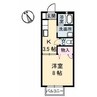 フレグランス東川口 1Kの間取り