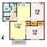 コスモハイツ 2LDKの間取り