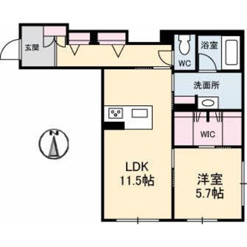 間取図 シャーメゾンベレオ西桜町