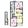 フローレンスⅡＡ 2LDKの間取り