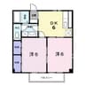 メゾンルミエール（箕島町） 2DKの間取り