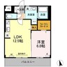 ブレッシングヒルズ 1LDKの間取り