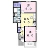 ルスティカーナ　B 2DKの間取り