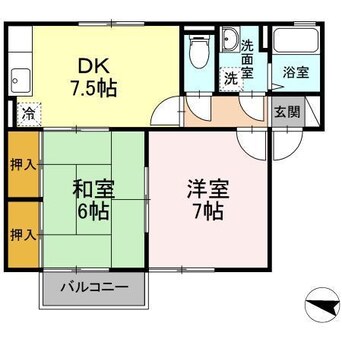 間取図 ハイカムール髙橋　Ｂ棟