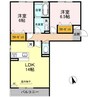 アステリア 2LDKの間取り