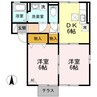 ルピナ深津 2DKの間取り