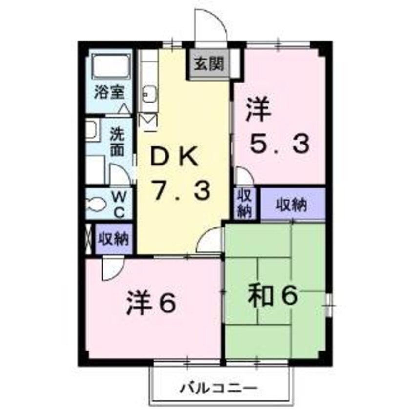 間取図 アサヒコーポ