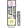 アプローズⅠ 1LDKの間取り