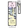 ピュアストリームC 1LDKの間取り