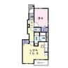 アルバ　グランデA 1LDKの間取り