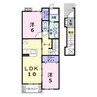 アルバ　グランデA 2LDKの間取り