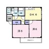 アンソレイエ（青葉台） 2DKの間取り