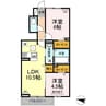 グレイスⅡ 2LDKの間取り