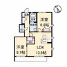 グランマスト多治米　Ｃ棟 2LDKの間取り