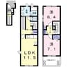 プリムローズＨＢ 2LDKの間取り