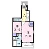 グリーチネ　ローザ 1SKの間取り