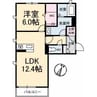 シャーメゾン福山北　B棟 1LDKの間取り