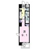 ローズエスペランサ 1Kの間取り
