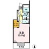 ハルモニア 1Kの間取り