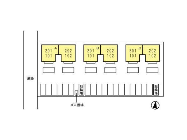 配置図 パレス新浜　C棟