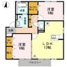 メルベーユ　C棟 2LDKの間取り