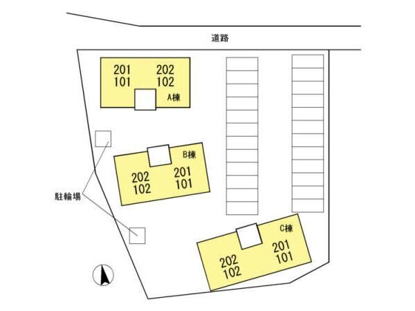 配置図 メルベーユ　C棟