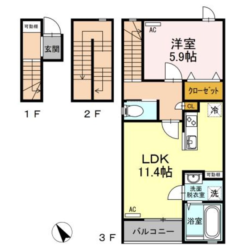 間取図 パインツリー　Ｂ棟