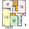 セジュール渡邊　Ｂ棟 3LDKの間取り