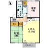 セジュール渡邊　Ｃ棟 2LDKの間取り