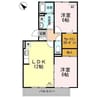 セジュール新涯 2LDKの間取り