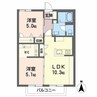 クレセント　エビス 2LDKの間取り