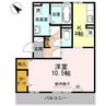 オッツ東川口 1Kの間取り