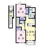 フローレンスⅡＢ 2LDKの間取り