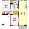 ローズガーデン 2LDKの間取り