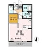 シャルル　Ⅰ棟 1Rの間取り