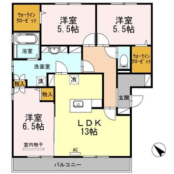 間取図 ファミーユ　スクエアー　Ａ棟